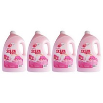 피죤 레귤러 섬유유연제 핑크로즈 본품, 3000ml, 4개
