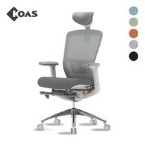 [코아스]에르체 메쉬의자 헤드포함 그레이 외 4색 중 택1 OSCH0800HAA, 등판 블랙+좌방석 인조가죽