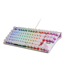삼성전자 LED 기계식 크리스탈 유선 키보드, 화이트, SPA-NKG3CUWR, 텐키리스