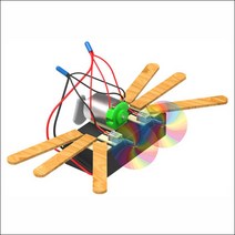 과학실험키트-LED 미니 꽃게 진동로봇 만들기-1인용