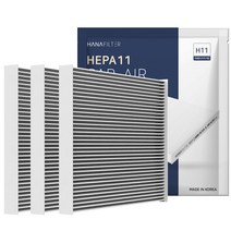 3개 하나필터 PM2.5 차량용 자동차 에어컨 필터 초미세먼지 제거 국내산, HF-12