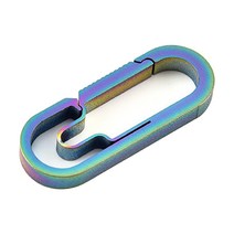 키 체인 클립 다기능 티타늄 합금 Carabiners 분실 방지 버클 클립 홀더 주최자 매는 밧줄 스냅 훅 캠핑 액세서리, 4cm 다채로운