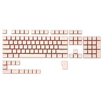 LTC LavaCaps PBT 더블 샷 117키 푸딩 키캡 세트 ISO ANSI 레이아웃 61 68 84 87 104 키 기계식 키보드 풀러 포함 키캡만 해당 라이트 옐로우, XDA Profile, Pudding Light Pink