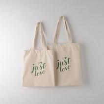 JUST LOVE 데일리 캔버스 무지 에코백 숄더백 국산 10수 워싱 광목