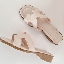 가이아슈 국내생산 빅사이즈 발편한 여성 H라인 토오픈 뮬 슬리퍼 3cm 사무실슬리퍼