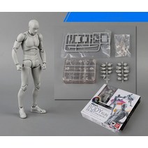 SHF 2.0 DX Set 관절인형 3D 인체 피규어 그레이 남성