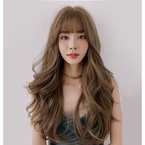 [당일] 긴머리 레이어드펌 웨이브 통가발 3color, 허니브라운