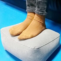발받침대 러그 책상발받침대풍선 여행 베개 발 패드 비행기 자동차 버스 발판 의자 조절 접이식 휴식 층 쿠, 한개옵션1