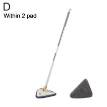 TS GLOBAL 셀프 짜기 삼각형 확장 대걸레 X 형 극세사 바닥 없는 손 세척 도구 회전 가정용 청소, [04] 130cm White set