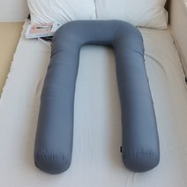 편안한 옆으로 안고 자는 U자 임산부 바디필로우 쿠션 베개 핫굿, 진그레이/타일그레이