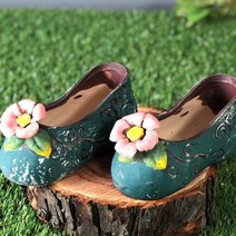 다육맘 수제화분 꽃신, 그린+그린 1켤레