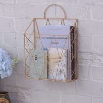 신문 벽걸이 책 꽂이 골드 매거진랙 신문 화장실 책 인테리어 철제 거치대 보관 당일배송