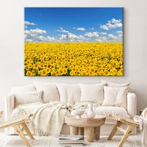 더 아트 컴퍼니 복을 부르는 재물운 금전운 풍수 황금해바라기그림 캔버스액자 43종 (17-43번), 32. 평화 해바라기밭