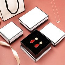보석함 블랙스티치 세트 화이트 예물교환 쇼핑백