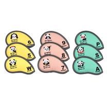 팬더 자수 파스텔톤 아이언 클럽 커버 9개 세트 선물 _ 3210247EA, 본상품선택