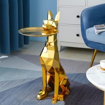 도베르만 사이드테이블 거실 현관 침대 대형 사이즈, 골드