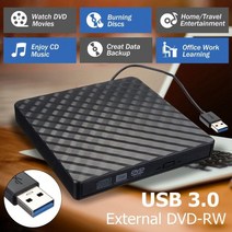 블루레이 플레이어 컴퓨터 휴대용 팝업 모바일 외부 라이터 USB 3.0 DVD RW CD 드라이브, WHITE