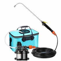에어컨 청소 펌프 압력 에어건 220v 배관 냉매 펌프, 에어컨청소기(60W)+수납박스