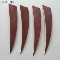 다트 룰렛판 기계 전자 50 개/몫 4 인치 오른쪽/왼쪽 날개 터키 깃털 방패 컷 양궁 DIY 사냥 슈팅 Fletches, 13 브라운