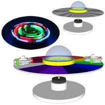 과학키트-뉴 자기부상 회전 UFO 만들기(LED형)-1인용-자석의 성질