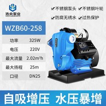 가압 펌프 무소 가정용 수도 음가압 지하수 급수 부스터 펌프 가정용 자동 온수기 7, 자동 자흡식 부스터 펌프 325W