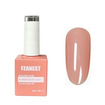 FZANEST 젤 네일 폴리쉬 고무 베이스 세트 병 키트의 빌더 베이스에 브러시 탄성 코트 5 in 1 강화/연장 USA 미국, Nude