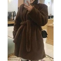 통 퍼 페이크 코트 부들부들 감촉도 좋고 따뜻해요~