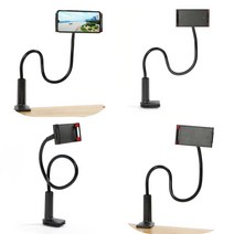 마트498 자바라 태블릿 스마트폰거치대 블랙 책상용 침대거치대 핸드폰거치대 누워서핸드폰 집게형 태블릿 타블