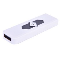 USB 충전식 전기 터치 센서 라이터 1 개 휴대용 방풍 흡연 액세서리 남자 선, 01 WHITE