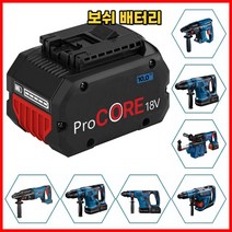 보쉬 bosch 전동 배터리 18v 전문 시스템 무선 도구 bat609 bat618 gba18v80 21700 셀용 core18v 10.0ah procore 호환, 1개
