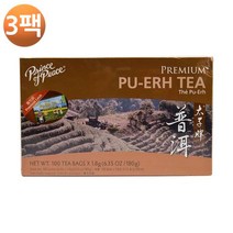 프린스 오브 피스 프리미엄 PU Erh 티 100개입, 3팩