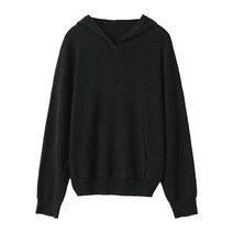 여자 후드 티 긴팔 CHIC VEN 솔리드 캐주얼 니트 스웨터 코트 점퍼 여성 상의