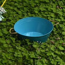 철제화분 엔틱 정원 큰 복고풍 화병, 공작 블루