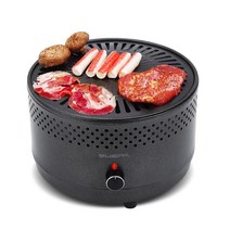 BBQ미니 드럼통 바베큐 그릴 가정용 화로 캠핑 화로대 불멍 불고기 화로, 베이지