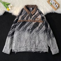 남코트 아메리칸하이웨스배색카라데님자켓