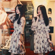 꽃무늬 프린세스 화사하고 여성스러운 원피스 플라워 데이트룩 꽃 공주옷 봄 공주 여름