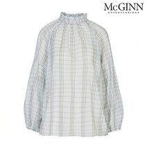 [매긴나잇브릿지] 체크 러플 카라 블라우스_MJS1BL5190