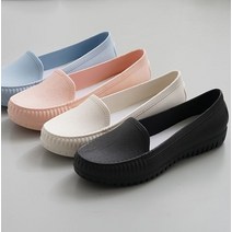 여성 쿠션 발편한 무지 어머니 중년 할머니 임산부 로퍼 슬립온 단화 고무 신발
