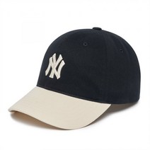 MLB 베이직 배색 언스트럭쳐 볼캡 NY Black