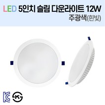 라인조명 LED 슬림 다운라이트 3/4/5/6/8인치 led 전구 매립등 매입등 천장등 복도등 주방보조등 거실조명 액자조명 아트윌 전시 의류매장 상가, 3-1_LED 5인치 12W 주광색(흰빛)
