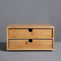 보이차 케이스 차반죽 서랍형 공구 다기 용품 액세서리 수납 대나무 차 보관 선반, 대나무 차 케이스 (2단)