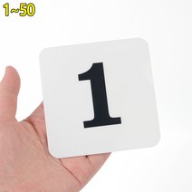 희색바탕 검정숫자 라운드사각 100mm 아크릴 숫자판 1~50 사물함 테이블 라커 번호, 25