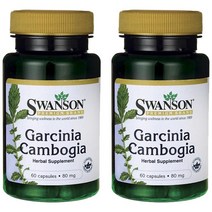 스완슨 가르시니아 캄보지아 80mg 캡슐, 60개입, 2개