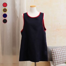 BW4725EB 원피스형 홀 버튼 목끈형 앞치마 노인용품 기본 미술 무지 배색 성인 손님용 업소용 구김없는셔츠 미용 프랜차이즈 미용실 음식점 단색 카페 요리 공예 간이 서빙 미술가정수예리빙홈 다용도 fg-02574 핸드메이드, 원피스형 앞치마_네이비
