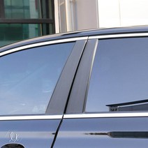 간지 제네시스 EQ900 B필러 기둥 몰딩 기스방지 보호 필름 데칼 포인트 익스테리어 스티커, 헤어라인블랙