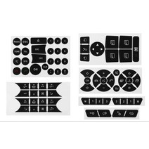 블랙 자동차 버튼 수리 스티커 데칼 메르세데스 벤츠 GLK350 C 클래스 CLS C218 SLK W172 W204 W212 W218 W207 W220, [13] Set 2