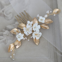 웨딩케이 A862 헤어코사지 웨딩헤어핀 한복머리장식 혼주 올림머리장식