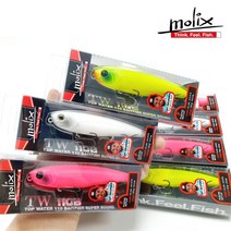 몰릭스 슈퍼사운드 래틀인 탑워터 에기 에깅 배스 루어 낚시 바늘 용품, 540-매트 레몬 차트