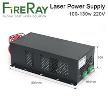 레이저 커팅기 라벨 프린터 조각기FireRay-100-130W CO2 레이저 전원 공급 장치 220V 조각 및 절단기용, 한개옵션0