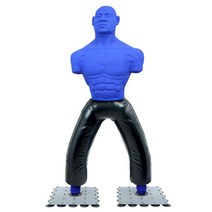 인간모양샌드백 권투 복싱 스트레스해소 더미 격투기 킥복싱 타격 다이어트 가정용 연습 훈련, 블루 상체 실리콘 하체 레더 반신형+기본구성템